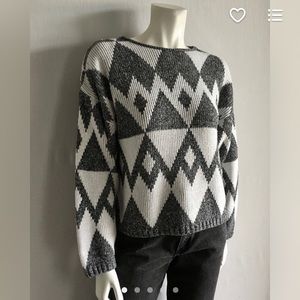 Vintage 80s hipster geometric sweater
